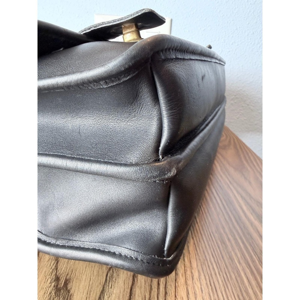 Coach Beekman Briefcase Vintage Black Leather Messenger Bag Made in USA 5231 - Picture 11 of 16